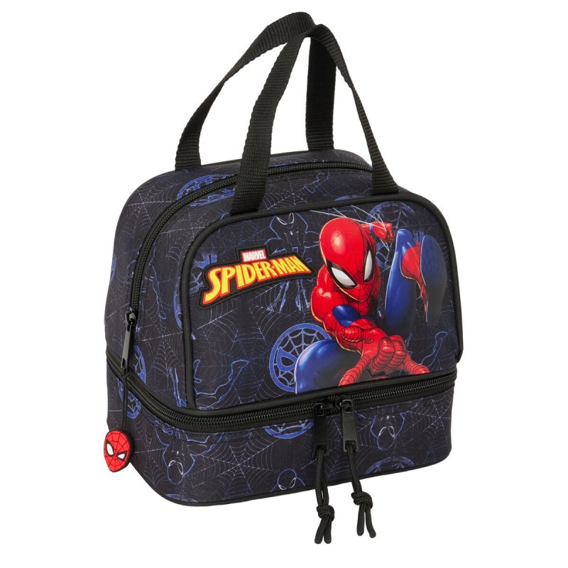 Portamerenda Spider-Man Attack Nero 20 x 20 x 15 cm