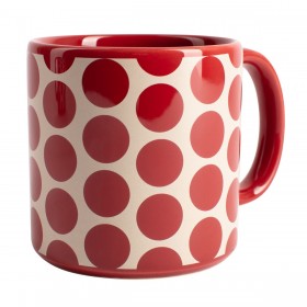 Set di Tazze Benetton Rosso Gres Pois 4 Pezzi