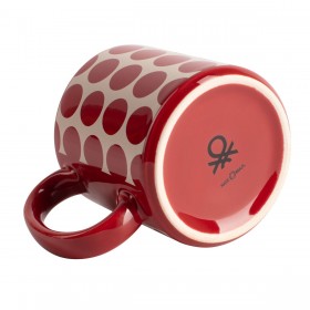 Set di Tazze Benetton Rosso Gres Pois 4 Pezzi