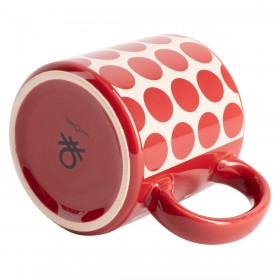 Set di Tazze Benetton Rosso Gres Pois 4 Pezzi
