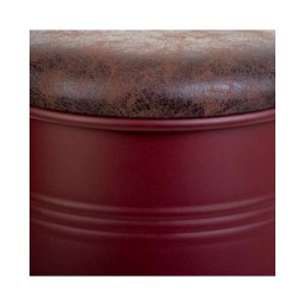 Sgabello Alexandra House Living Rosso Poliuretano Metallo Truciolare 47 x 27 x 33 cm