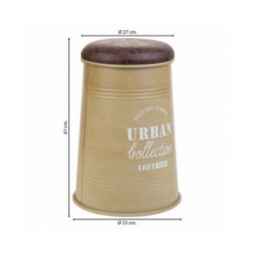 Sgabello Alexandra House Living Verde Poliuretano Metallo Truciolare 47 x 27 x 33 cm