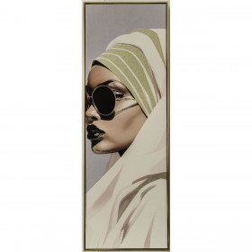 Quadro Romimex polistirene Tela Dama 123 x 43 x 5 cm