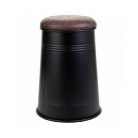 Sgabello Alexandra House Living Nero Poliuretano Metallo Truciolare 27 x 27 x 47 cm