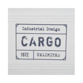 Baule Alexandra House Living Cargo Bianco Canapa Metallo Legno di abete 38 x 60 x 33 cm