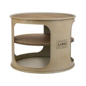 Tavolo aggiuntivo Alexandra House Living Grigio metallo e legno di abete 60 x 60 x 47 cm