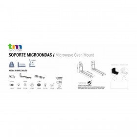 Supporto per microonde TM Electron Nero 30 Kg