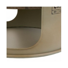 Tavolo aggiuntivo Alexandra House Living Grigio metallo e legno di abete 60 x 60 x 47 cm