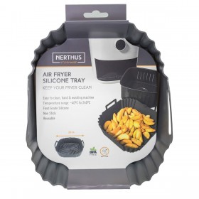 Vassoio riutilizzabile in silicone per friggitrice ad aria Vin Bouquet 20 cm