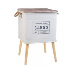 Comodino Alexandra House Living Bianco 41 x 41 x 61 cm