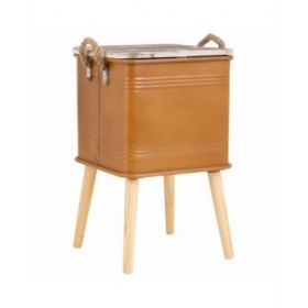 Comodino Alexandra House Living Marrone 34 x 34 x 55 cm