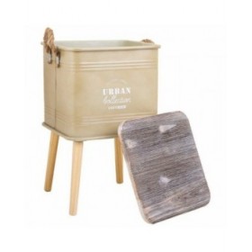 Comodino Alexandra House Living Verde 34 x 34 x 55 cm
