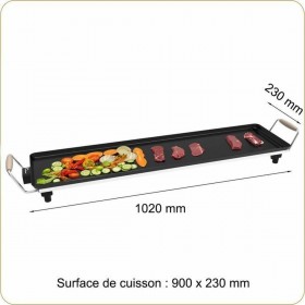 Piastra da Cucina Little Balance 8742 Nero 2000 W 90 x 23 cm