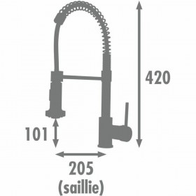 Kitchen Tap Rousseau OPUS Grigio Chrome