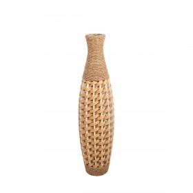Vaso da pavimento Alexandra House Living Marrone PVC Fibra naturale 28 x 100 x 28 cm