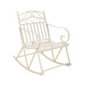 Sedia a dondolo Alexandra House Living Bianco Ferro 24 x 45 x 24 cm