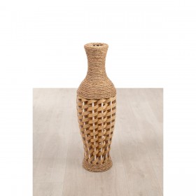 Vaso da pavimento Alexandra House Living Marrone PVC Fibra naturale 25 x 80 x 25 cm
