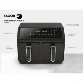 Friggitrice ad Aria Fagor FG2X4L Nero noir 2200 W 8 L