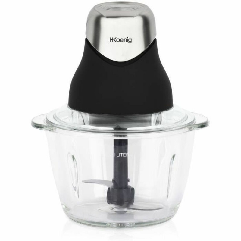 Tritatutto Hkoenig LEO8 Nero Cromo Vetro Acciaio inossidabile 1 L
