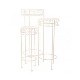 Supporto per Vaso Alexandra House Living Bianco Metallo Ferro 28 x 120 x 58 cm