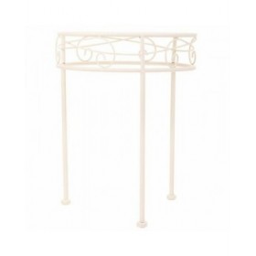 Supporto per Vaso Alexandra House Living Bianco Metallo Ferro 30 x 120 x 30 cm