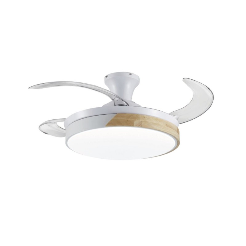 Ventilatore da Soffitto con Luce Romimex Bianco Naturale