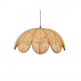 Lampadario Romimex Naturale E27 220-240 V Fiore Rattan