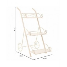 Supporto per Vaso Alexandra House Living Bianco Metallo Ferro 25 x 32 x 55 cm