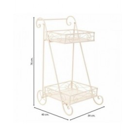 Supporto per Vaso Alexandra House Living Bianco Metallo Ferro 23 x 65 x 28 cm
