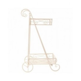 Supporto per Vaso Alexandra House Living Bianco Metallo Ferro 23 x 65 x 28 cm