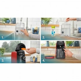 Caffettiera con Capsule BOSCH TAS163E T16 Finesse Nero Rosso rouge 1400 W 700 ml