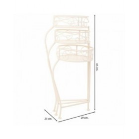 Supporto per Vaso Alexandra House Living Bianco Metallo Ferro 34 x 76 x 40 cm