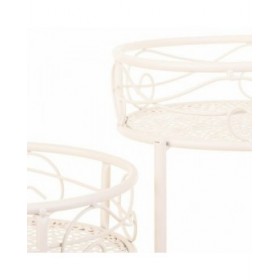 Supporto per Vaso Alexandra House Living Bianco Metallo Ferro 34 x 76 x 40 cm