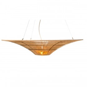 Lampadario Romimex Naturale Juta Ferro 115 x 22 x 115 cm
