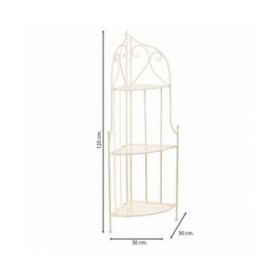 Scaffale ad Angolo Alexandra House Living Bianco Metallo Ferro Forjare 30 x 38 x 30 cm