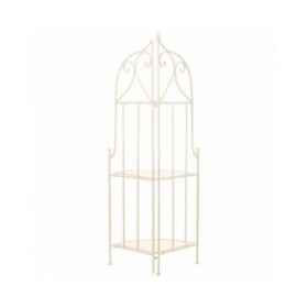 Scaffale ad Angolo Alexandra House Living Bianco Metallo Ferro Forjare 30 x 38 x 30 cm