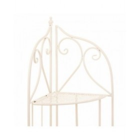 Scaffale ad Angolo Alexandra House Living Bianco Metallo Ferro Forjare 30 x 38 x 30 cm