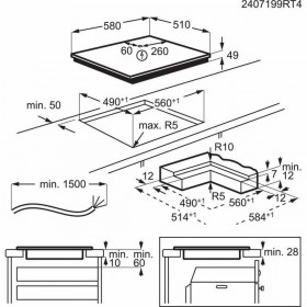 Piano Cottura ad Induzione Electrolux EIV66453I 60 cm 7350 W