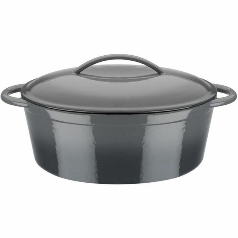 Casseruola con coperchio GSW Grigio Ferro Fuso