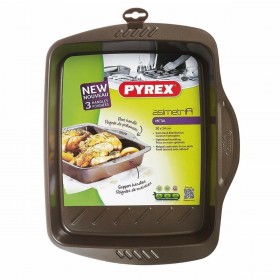Vassoio da Forno Pyrex Marrone Nero Metallo