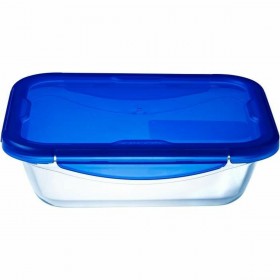 Contenitore per Conservare gli Alimenti Pyrex Azzurro Trasparente Rettangolare 800 ml