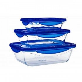 Contenitore per Conservare gli Alimenti Pyrex Azzurro Trasparente Rettangolare 800 ml