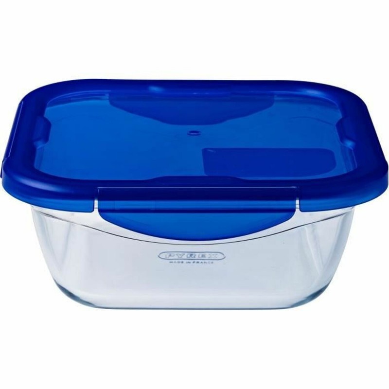 Contenitore per Conservare gli Alimenti Pyrex Azzurro Trasparente 800 ml (2 Unità)