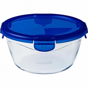 Contenitore per Conservare gli Alimenti Pyrex Azzurro Trasparente Rotonda 1,6 L (6 Pezzi)