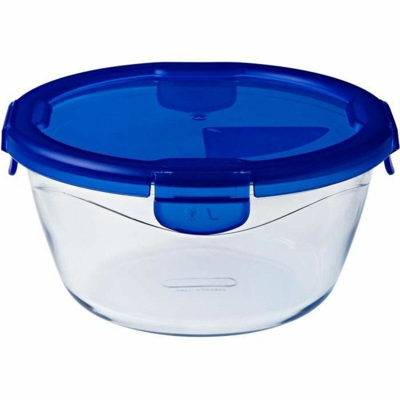 Contenitore per Conservare gli Alimenti Pyrex Azzurro Trasparente Rotonda 1,6 L (6 Pezzi)