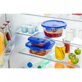 Contenitore per Conservare gli Alimenti Pyrex Azzurro Trasparente Rotonda 1,6 L (6 Pezzi)