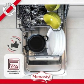 Pentola Menastyl Nero Acciaio smaltato e con rifinitura in vetro