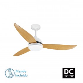 Ventilatore da Soffitto con Luce Romimex Bianco Naturale