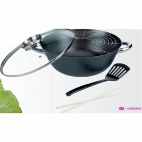 Padella Wok GSW Acciaio Acciaio forgiato Ø 32 cm 4 Pezzi