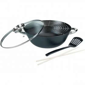 Padella Wok GSW Acciaio Acciaio forgiato Ø 32 cm 4 Pezzi